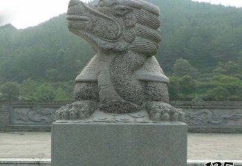 龙龟雕塑-景区摆放的骄傲的砂石石雕创意龙龟雕塑