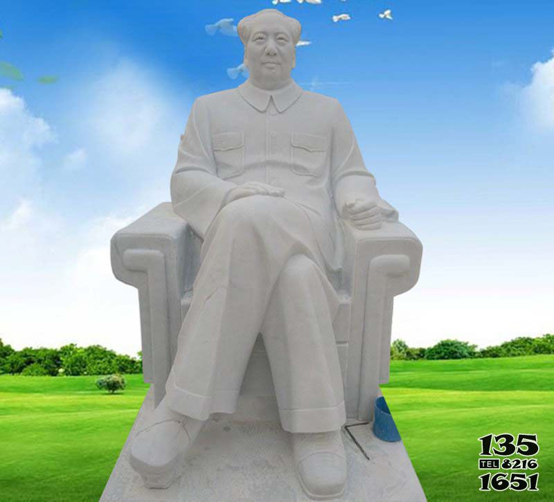 毛泽东雕塑-景区大理石石雕浮雕世界伟人毛泽东雕塑高清图片