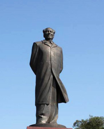 毛泽东雕塑-校园伟人铜雕毛主席毛泽东雕塑高清图片