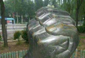 手型雕塑-公园广场铸铜手握手青铜手型雕塑