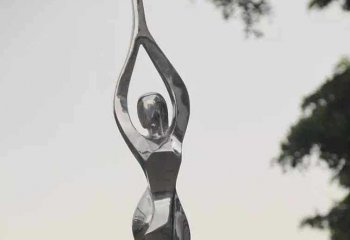 跳水雕塑-景区园林不锈钢抽象跳水人物雕塑