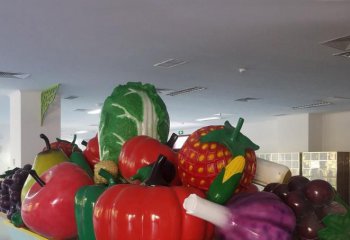 水果蔬菜雕塑-园林景观美陈真水果模型玻璃钢雕塑户外摆件