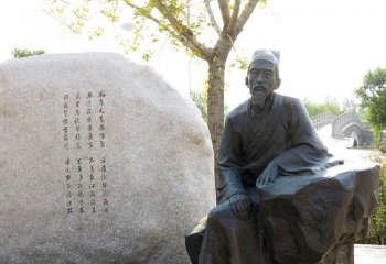 杜甫雕塑-广场中国历史文化名人杜甫情景雕塑