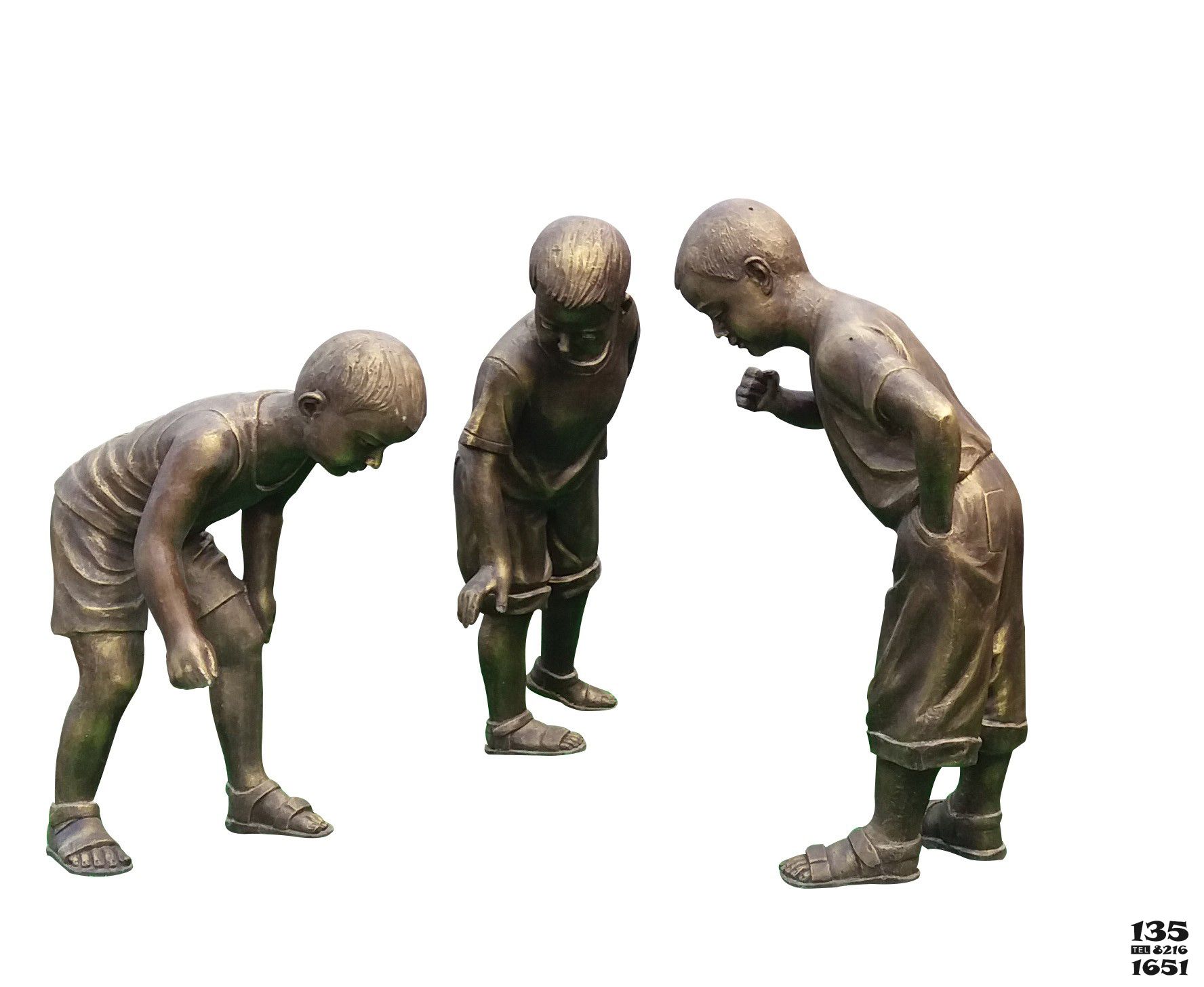 儿童雕塑-公园铜雕玩耍的儿童雕塑高清图片