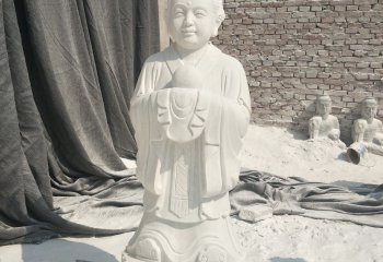儿童雕塑--寺院汉白玉石雕儿童雕塑