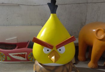 愤怒的小鸟树脂，卡通，适用于公园的草坪，恼怒的小鸟树脂