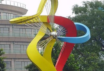 风车雕塑-大型学院公园企业抽象不锈钢风车雕塑