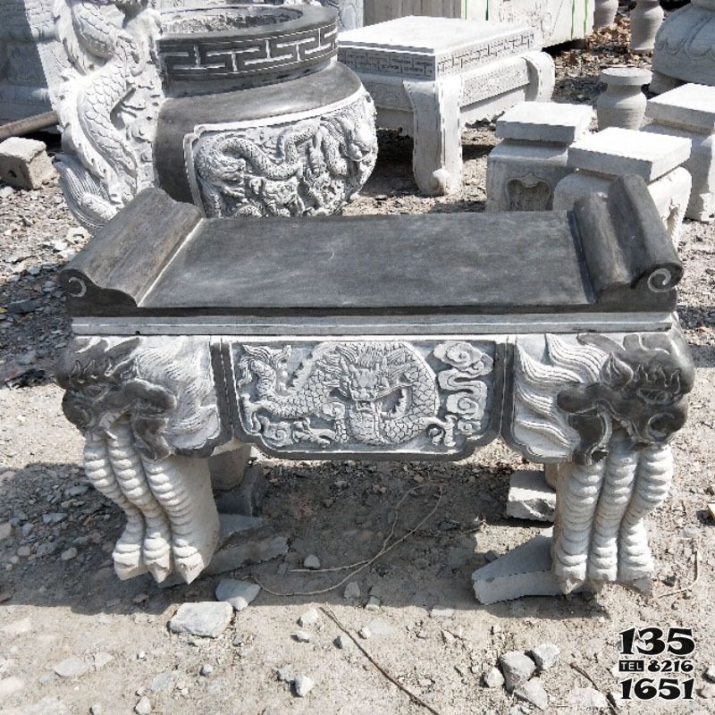 供桌雕塑-古建筑园林摆放祭祀青石供桌雕塑高清图片