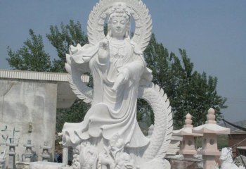 观音雕塑-宗教庙宇汉白玉石雕观音雕塑