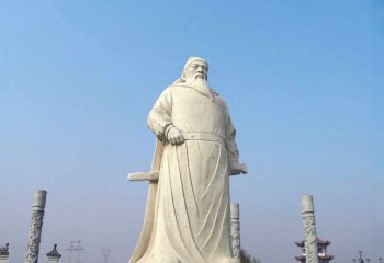 郭子仪雕塑-中国古代著名军事家将领汉白玉石雕郭子仪雕塑