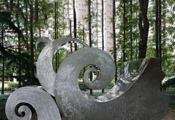 海浪浪花雕塑-公园装饰摆件不锈钢创意海浪浪花雕塑
