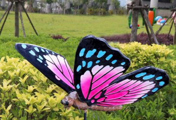 蝴蝶雕塑-玻璃钢彩绘景区蝴蝶雕塑