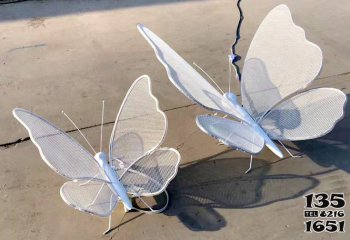 蝴蝶雕塑-玻璃钢抽象广场蝴蝶雕塑
