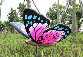 蝴蝶雕塑-彩绘卡通农场蝴蝶雕塑