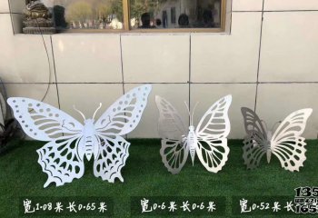 蝴蝶雕塑-操场不锈钢抽象蝴蝶雕塑