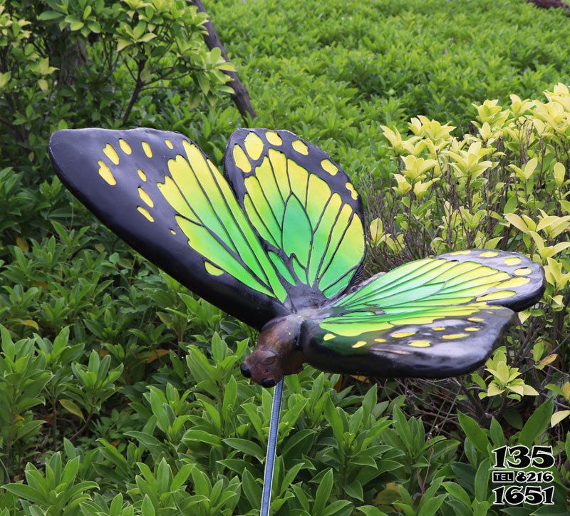 蝴蝶雕塑-操场创意玻璃钢蝴蝶雕塑高清图片