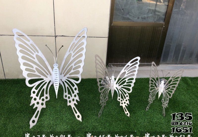 蝴蝶雕塑-商场不锈钢创意蝴蝶雕塑高清图片
