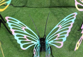 蝴蝶雕塑-游乐园玻璃钢创意蝴蝶雕塑