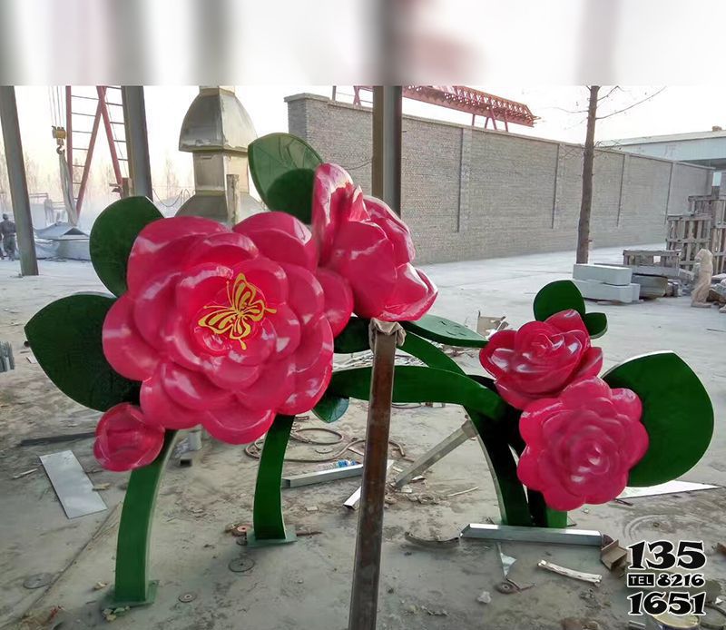 花朵雕塑-公园不锈钢牡丹花景观装饰品花朵雕塑