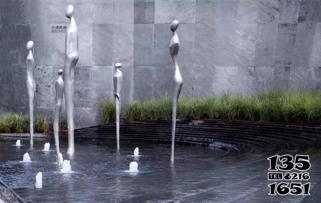 景观雕塑-不锈钢创意抽象喷泉景观雕塑