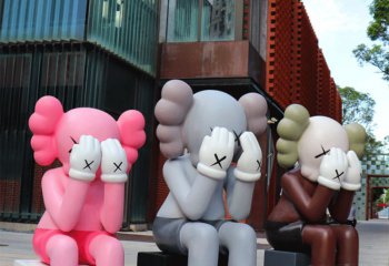 卡通动漫雕塑-商业街摆放坐姿网红芝麻街卡通动漫雕塑
