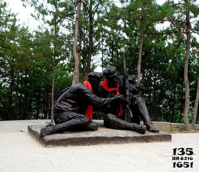 抗战雕塑-抗战时期人物广场纪念铜雕抗战雕塑