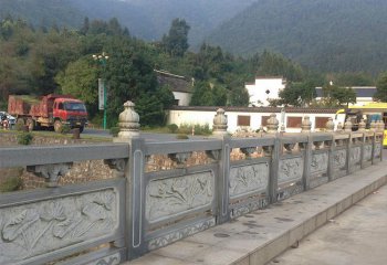 栏板栏杆雕塑-景点河道石桥青石护栏雕塑