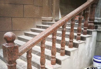 栏杆栏板雕塑-别墅楼梯花岗岩扶手罗马柱栏杆