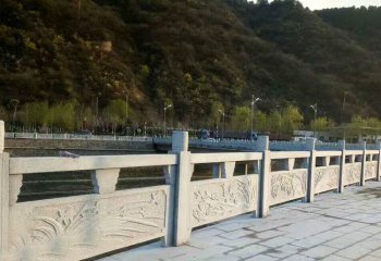 栏杆栏板雕塑-城市村庄河道湖边大理石护栏