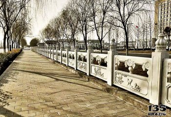 栏杆栏板雕塑-城市街道景观大理石雕刻栏板