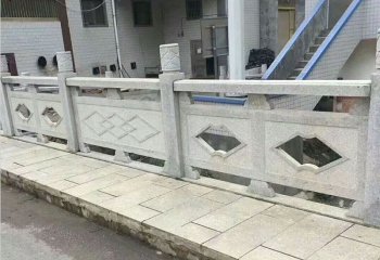 栏杆栏板雕塑-村庄街道花岗岩镂空桥栏杆