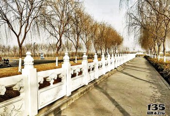栏杆栏板雕塑-公园街道大理石雕花镂空栏杆栏板