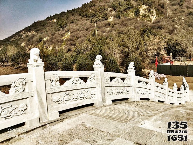 栏杆栏板雕塑-汉白玉栏杆石拱桥装饰扶手雕塑高清图片