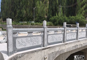 栏杆栏板雕塑-景区现代桥摆放大理石雕刻花栏杆