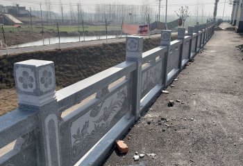 栏杆栏板雕塑-农村池塘边装饰大理石灰栏杆