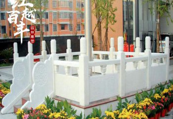 栏杆栏板雕塑-企业小区升旗台汉白玉栏杆装饰雕塑