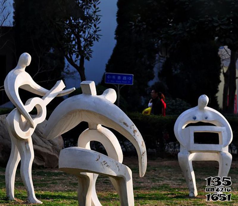 乐队雕塑-公园不锈钢抽象乐队雕塑高清图片