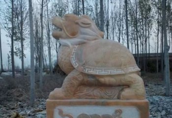 龙龟雕塑-街道摆放的花岗岩石雕创意龙龟雕塑