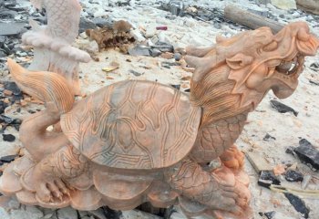 龙龟雕塑-景区摆放的花岗岩石雕创意龙龟雕塑