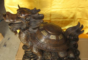龙龟雕塑-室内摆放的玻璃钢彩绘龙龟雕塑 (2)