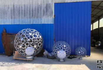 镂空球雕塑-不锈钢镂空装饰品摆件镂空球雕塑