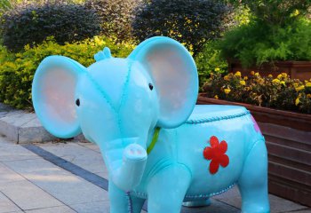 座椅雕塑-玻璃钢卡通大象动物休闲座椅雕塑小区园林景观装饰摆件
