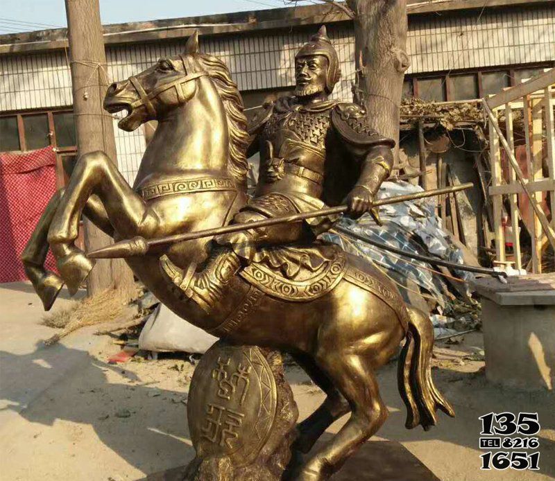 骑马雕塑-公园铜雕景观将军骑马雕塑高清图片
