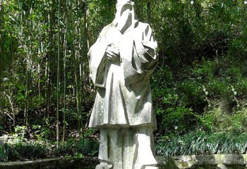 谢灵运雕塑-城市花园摆放古代著名山水诗人谢灵运石雕塑像