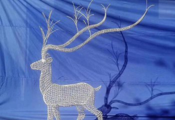 鹿雕塑-大型景观装饰品铁艺鹿雕塑
