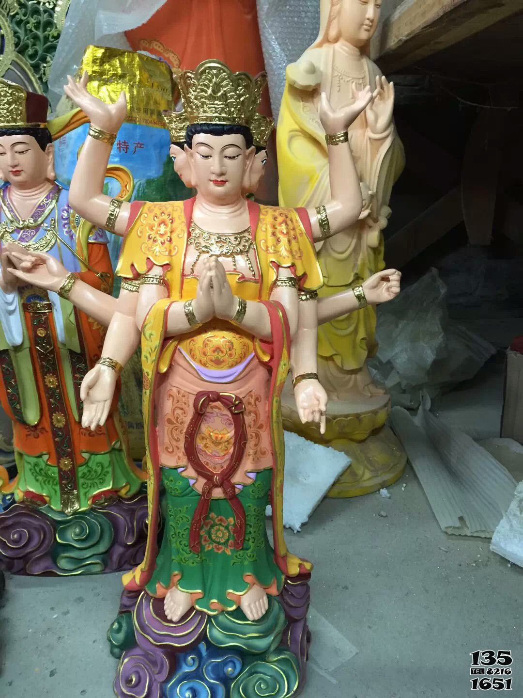 摩利支天雕塑-寺庙玻璃钢彩绘树脂菩萨像摩利支天雕塑 摩利支天雕塑-寺庙玻璃钢彩绘树脂菩萨像摩利支天雕塑高清图片