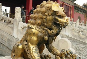 狮子雕塑-庭院创意不锈钢狮子雕塑