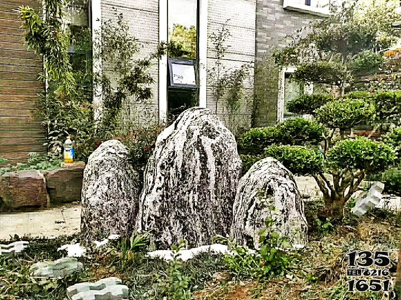景观-石雕塑-别墅庭院自然纹理景观-石雕塑高清图片