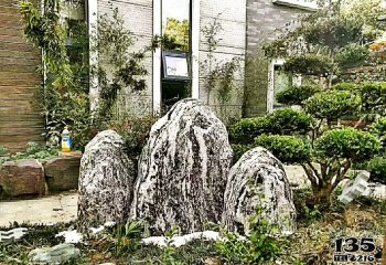 景观-石雕塑-别墅庭院自然纹理景观-石雕塑