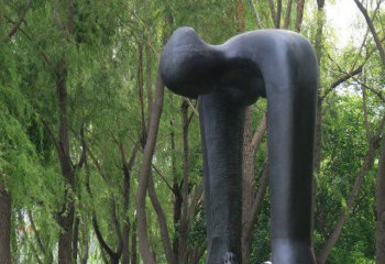 母子雕塑-公园抽象不锈钢创意个性母子雕塑